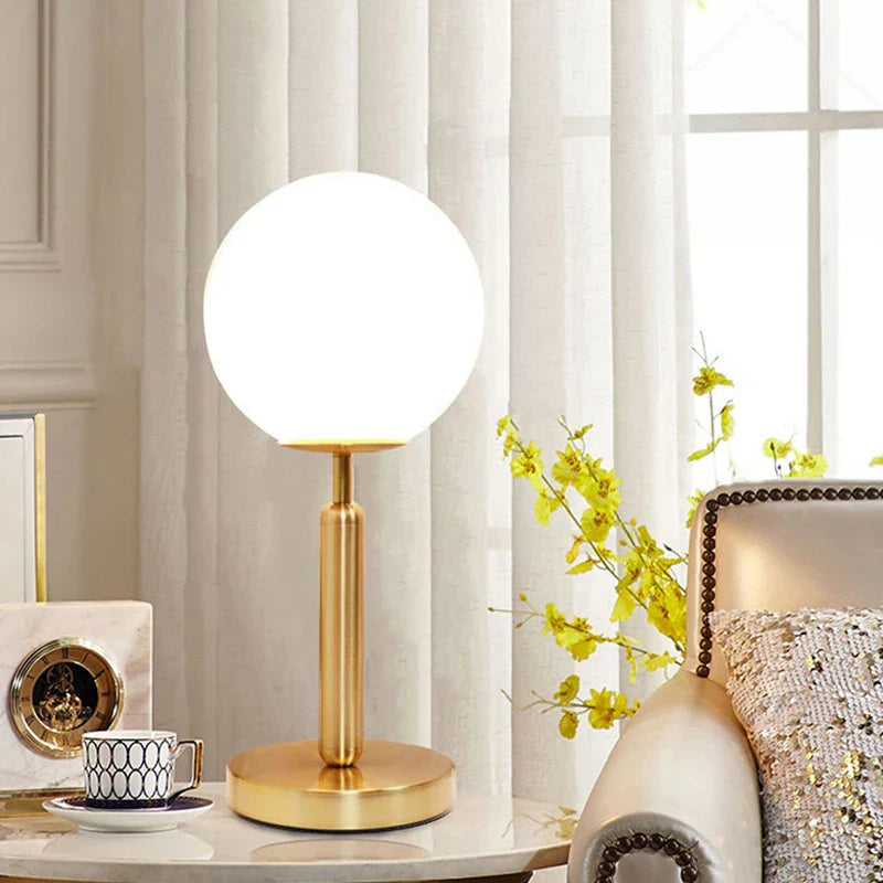 Krystal - glaskugle bordlampe