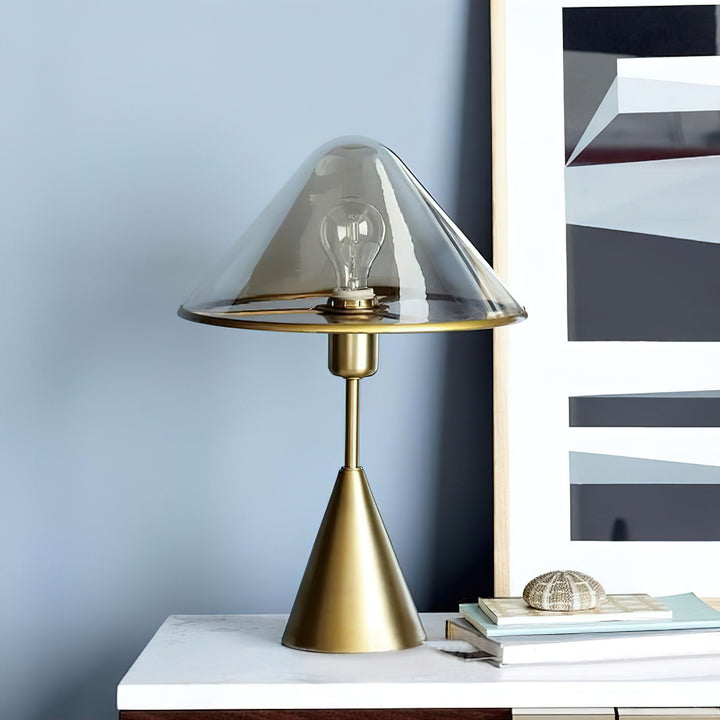 Bordlampe med svampe