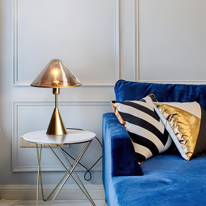 Bordlampe med svampe