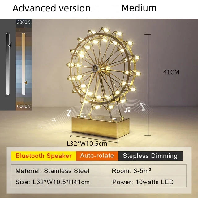DutchGlow - bordlampe med pariserhjul