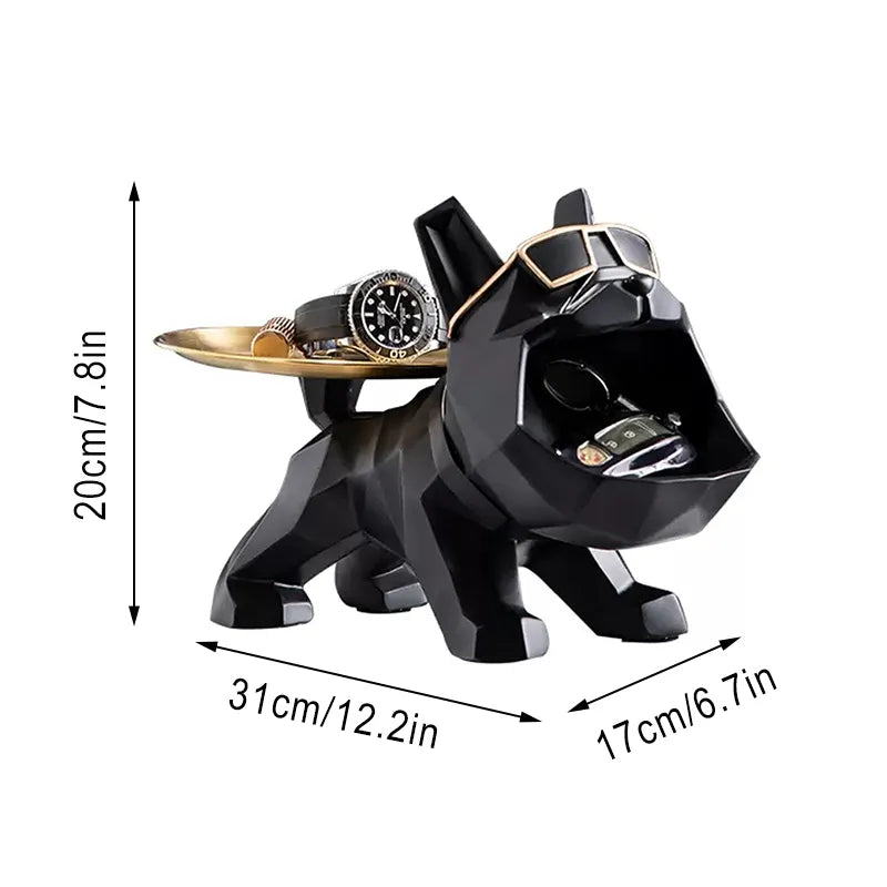 Fetchmate - hund i resin med bakke