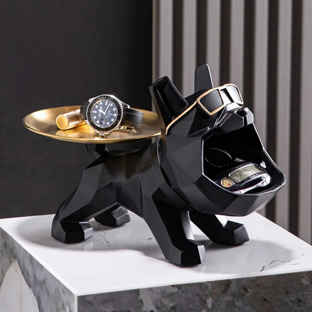 Fetchmate - hund i resin med bakke