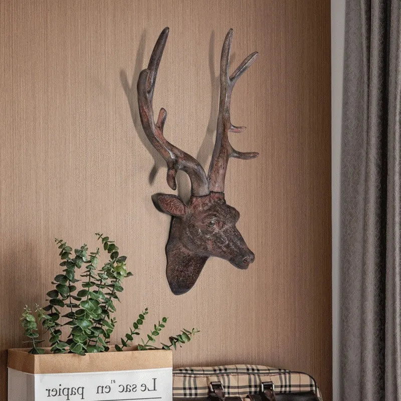 Rusticredeer - hjortehoved vægdekoration