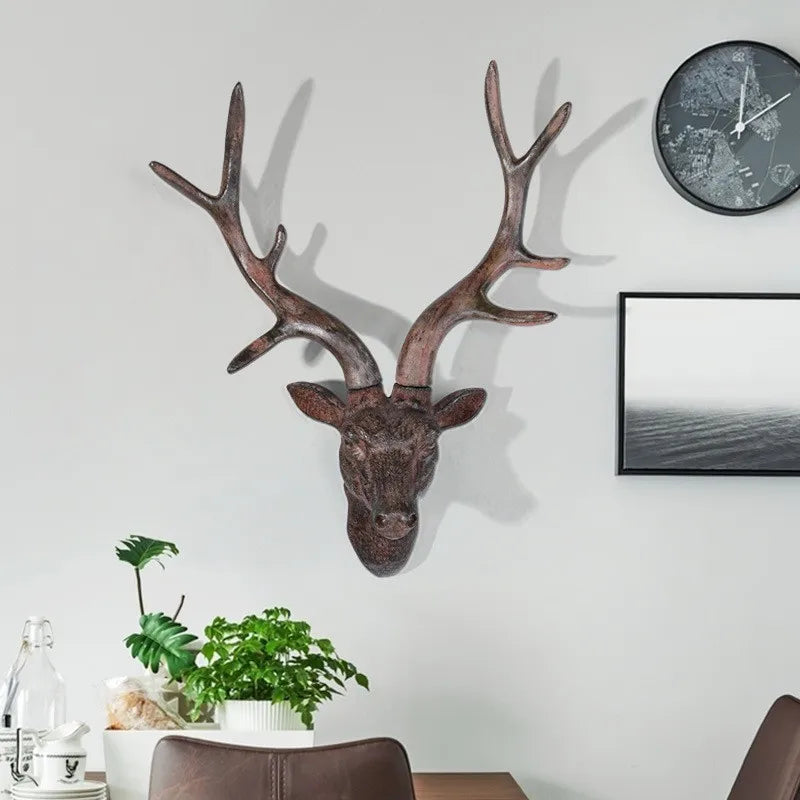 Rusticredeer - hjortehoved vægdekoration