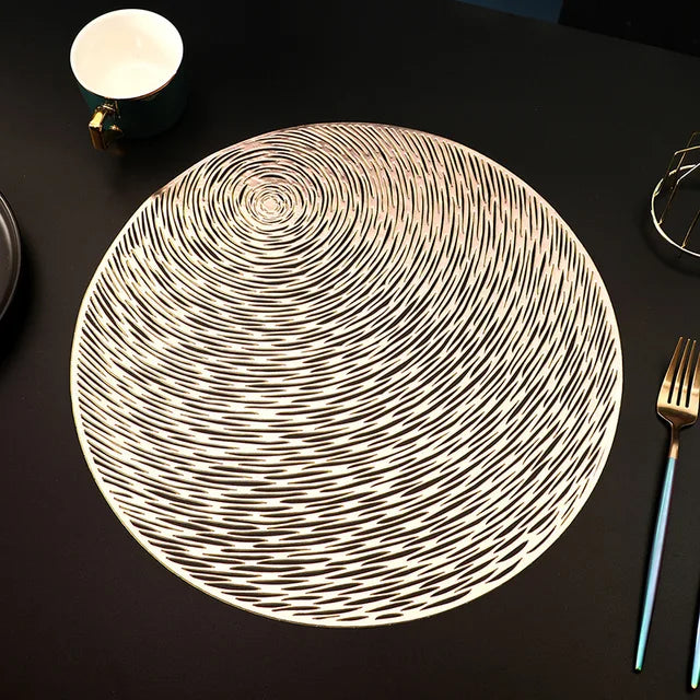 LuxuriousDining - runde dækkeservietter i metal
