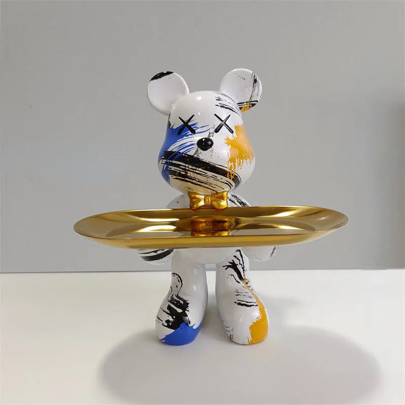 Craftbear - bjørnestatue med bakke
