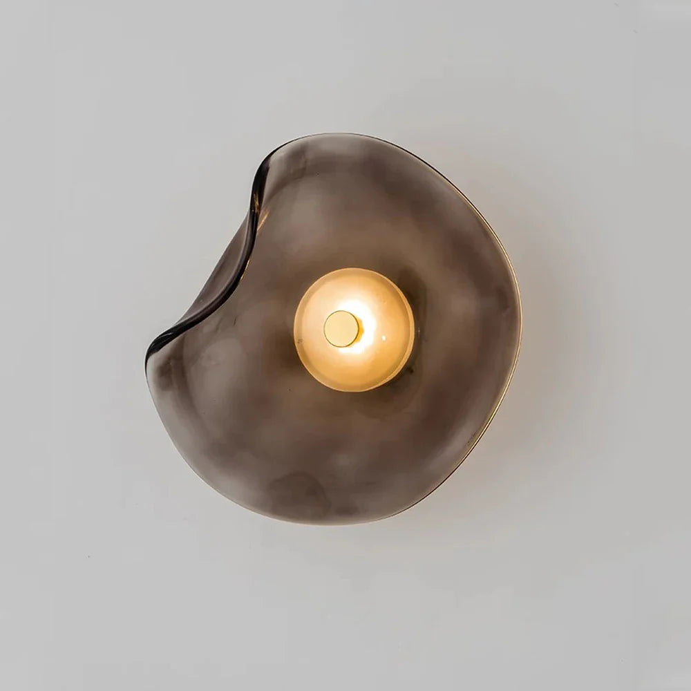 LED væglampe i glas