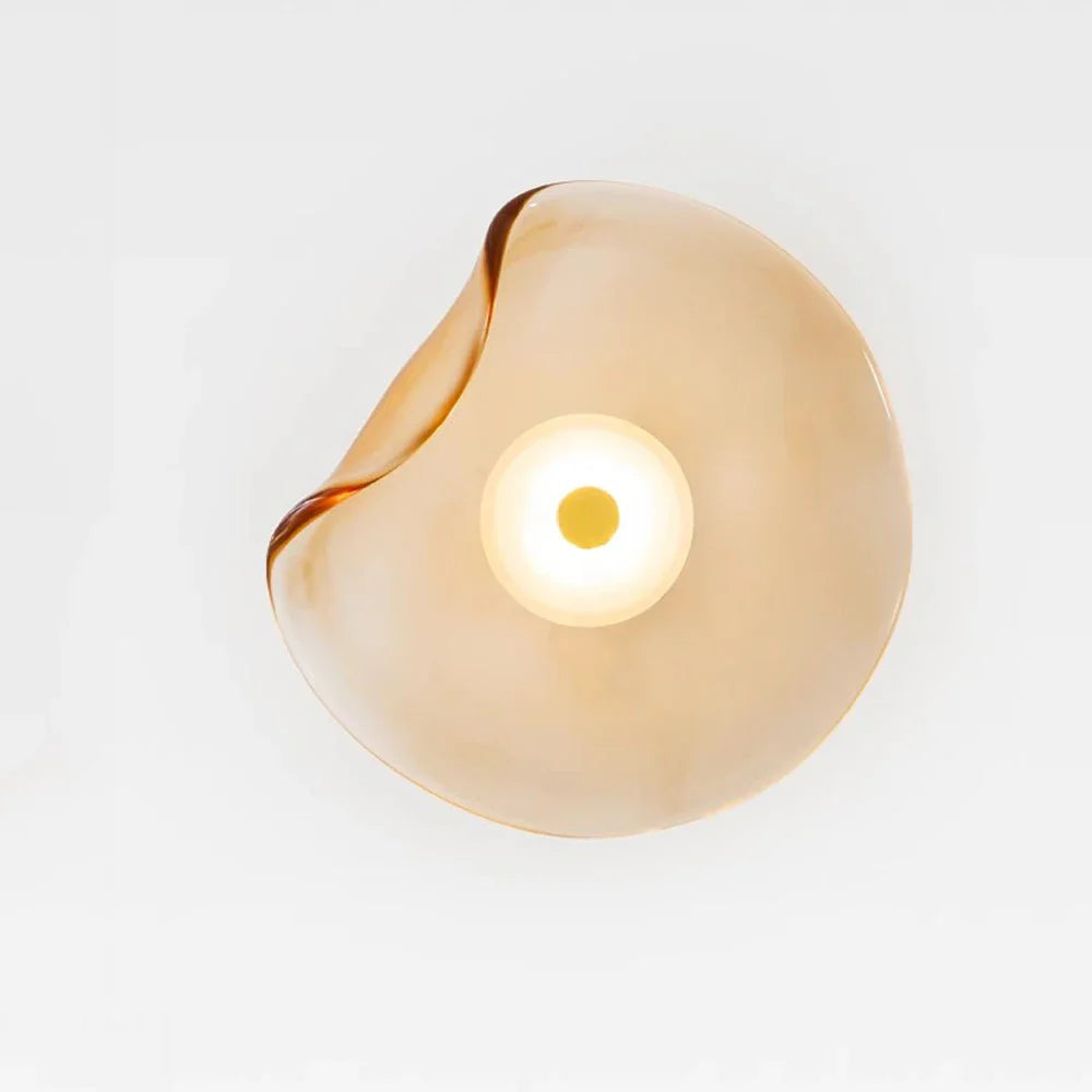 LED væglampe i glas