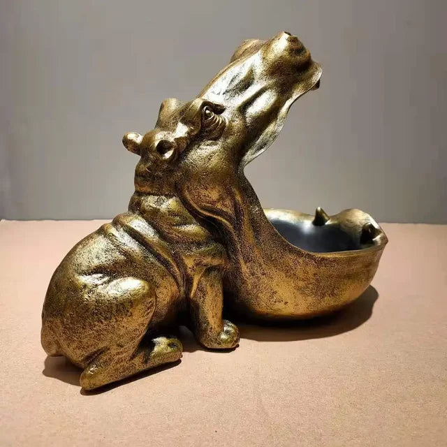 Hippohaven - dekoration af flodhestefigur