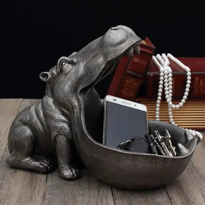 Hippohaven - dekoration af flodhestefigur