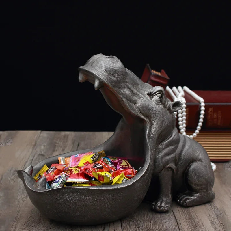 Hippohaven - dekoration af flodhestefigur