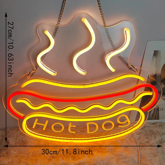Quickbite - fastfood neonskilt natlys