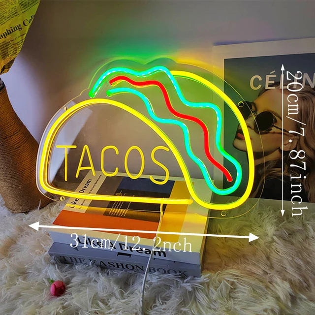 Quickbite - fastfood neonskilt natlys