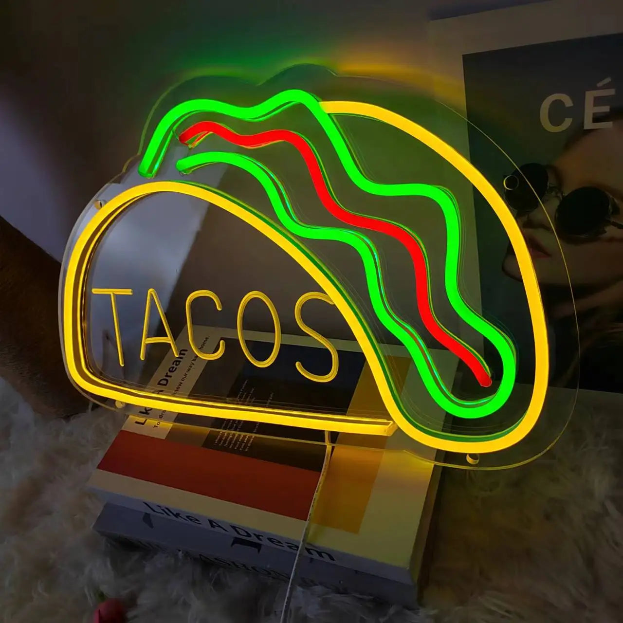 Quickbite - fastfood neonskilt natlys