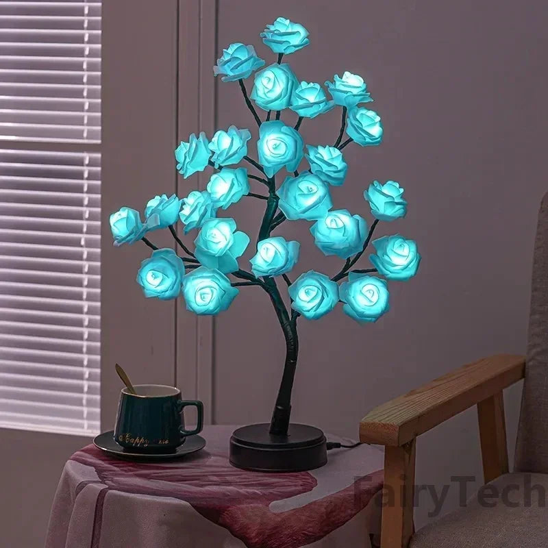 Rosyglow - flower rose bordlampe