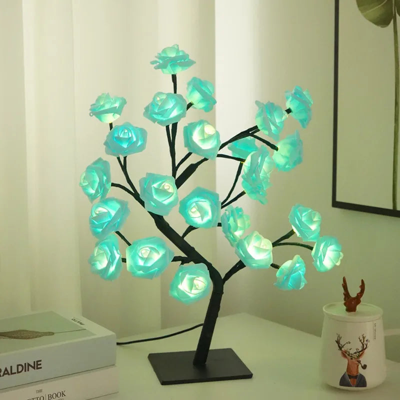Rosyglow - flower rose bordlampe