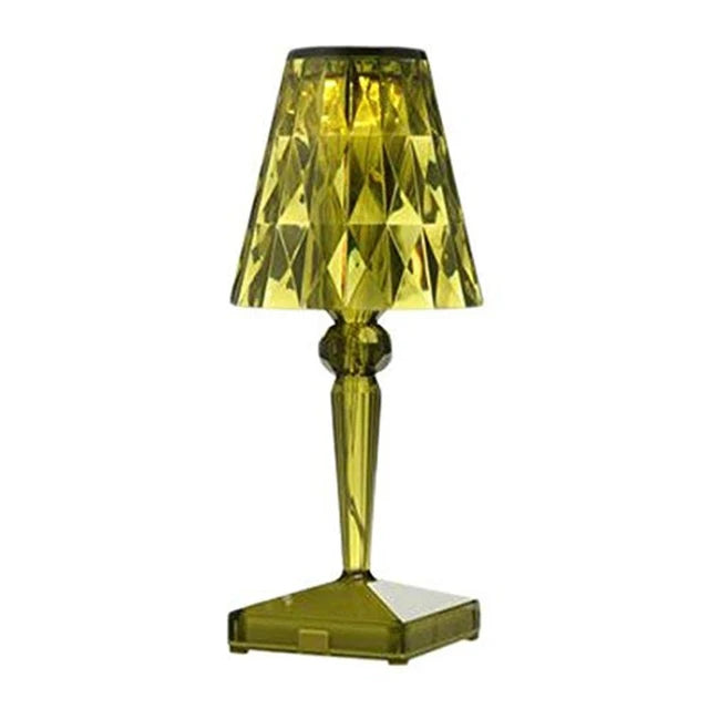 Lysende krystal - bordlampe lavet af akryl krystal kunst