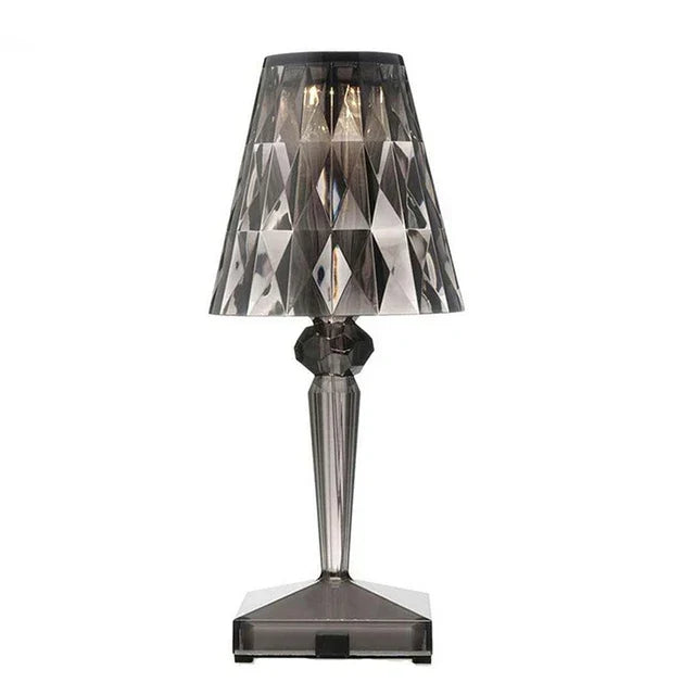 Lysende krystal - bordlampe lavet af akryl krystal kunst