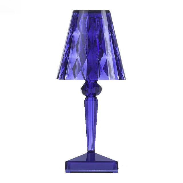 Lysende krystal - bordlampe lavet af akryl krystal kunst