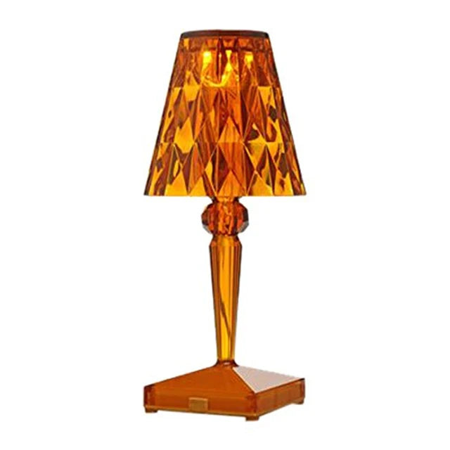 Lysende krystal - bordlampe lavet af akryl krystal kunst