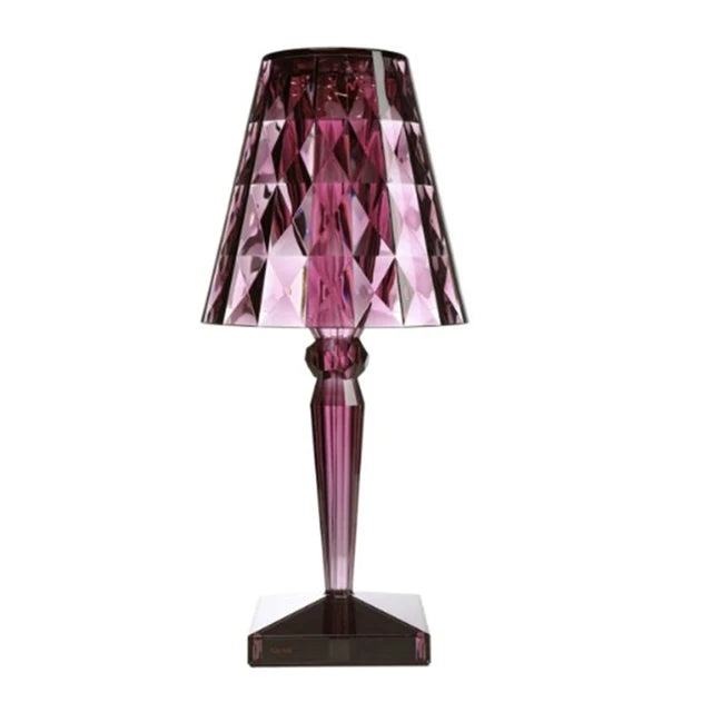 Lysende krystal - bordlampe lavet af akryl krystal kunst