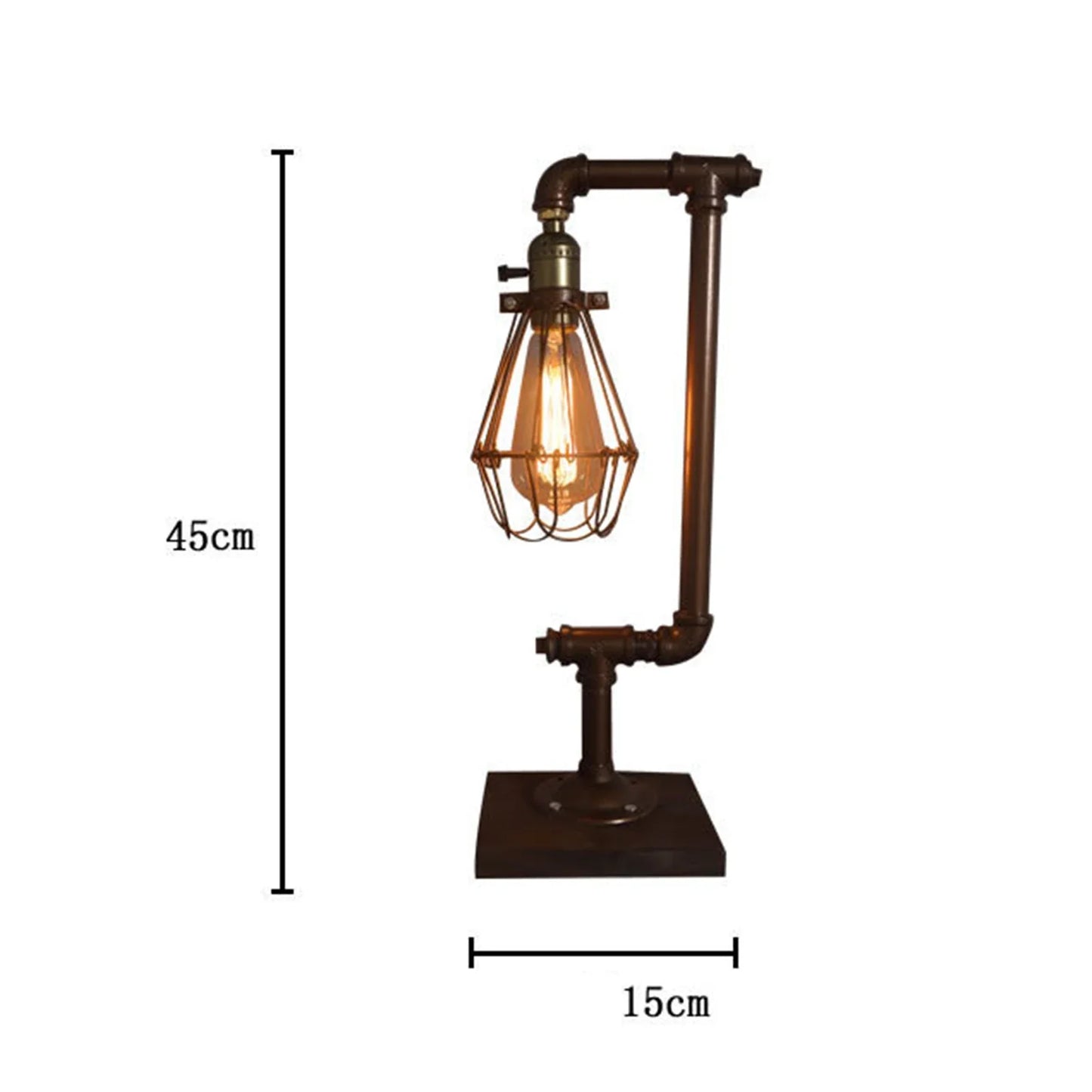 Vintageessence - vintage metal bordlampe