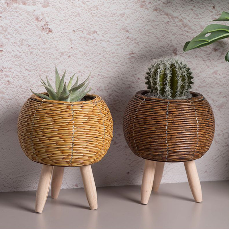WeaveStand | blomsterkrukke i rattan