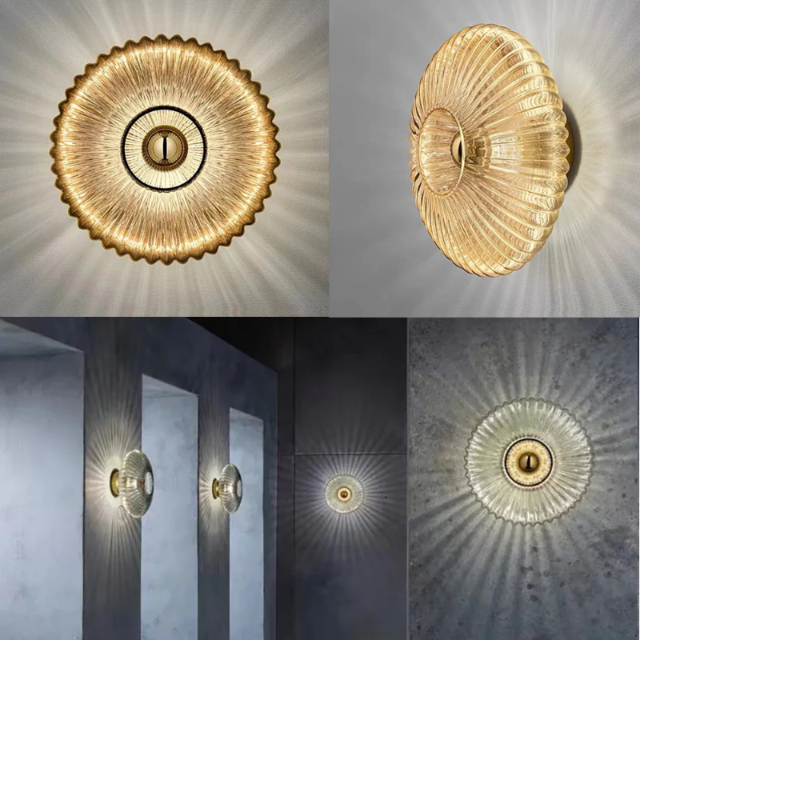 Nimbusflux - væglamper i glas ripple lights