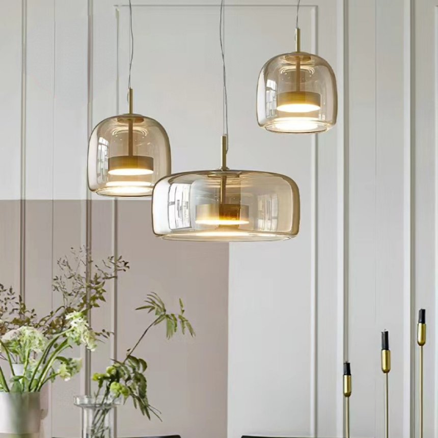 Moderne pendellamper i glas