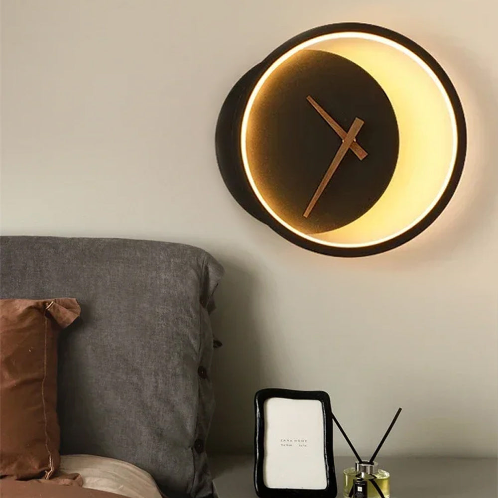 Moderne LED ur væglampe