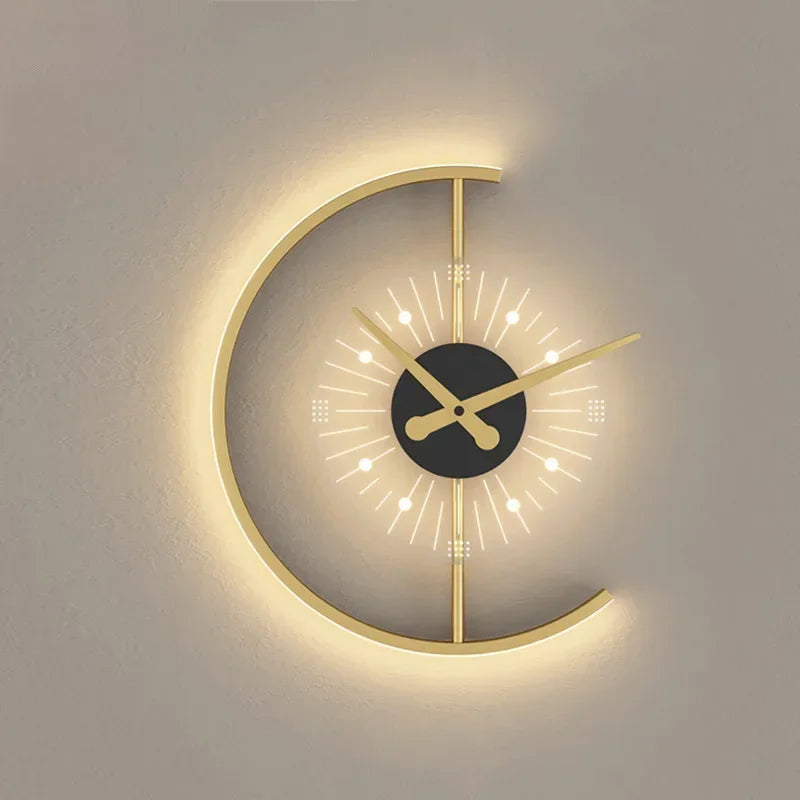 Moderne LED ur væglampe
