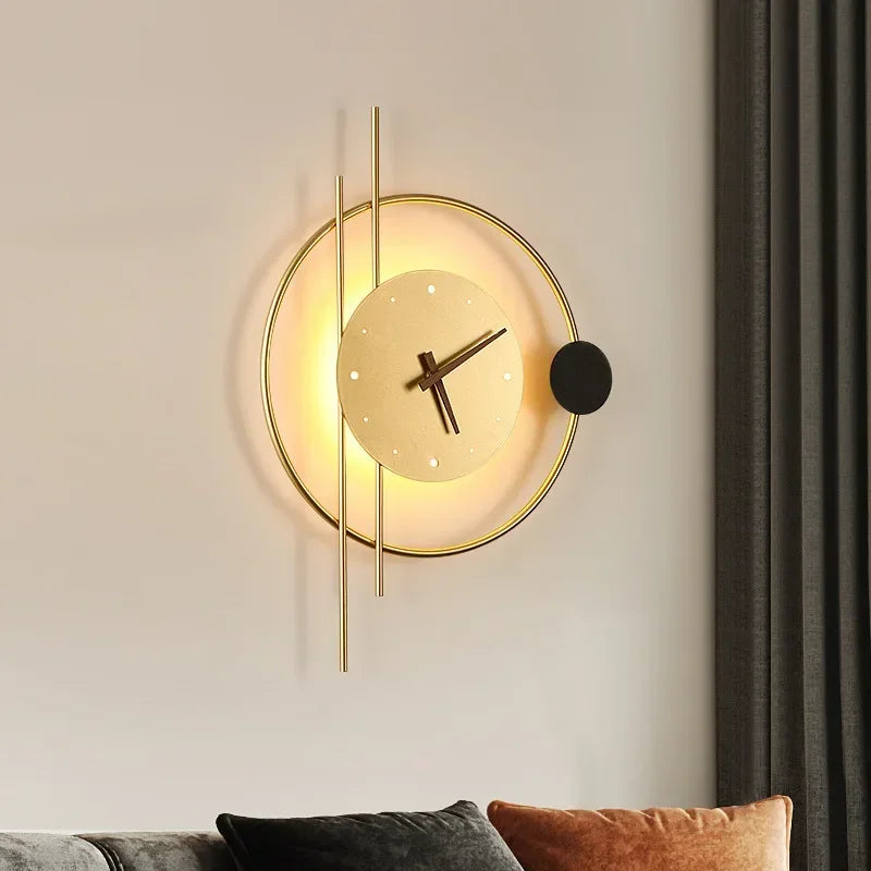 Moderne LED ur væglampe