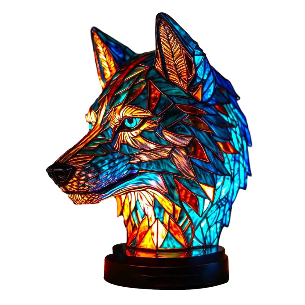 Animallustre | lampe med farvet glas fra dyr