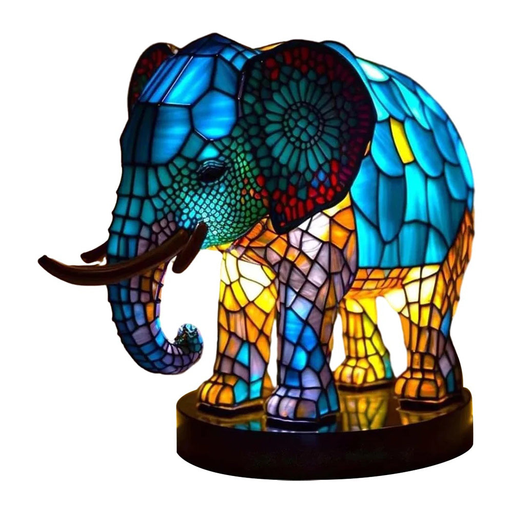Animallustre | lampe med farvet glas fra dyr