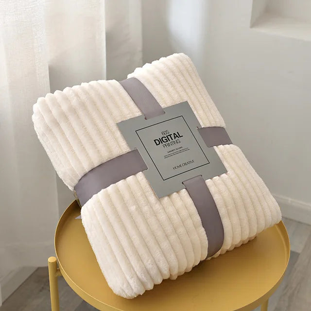 LuxeLine | stribede flanneltæpper
