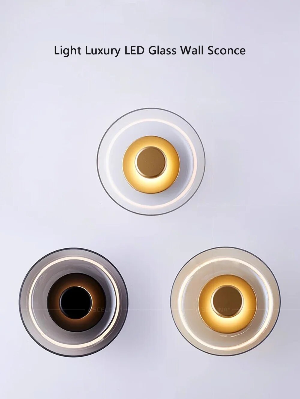 GlazenGlo - moderne led glazen væglampe