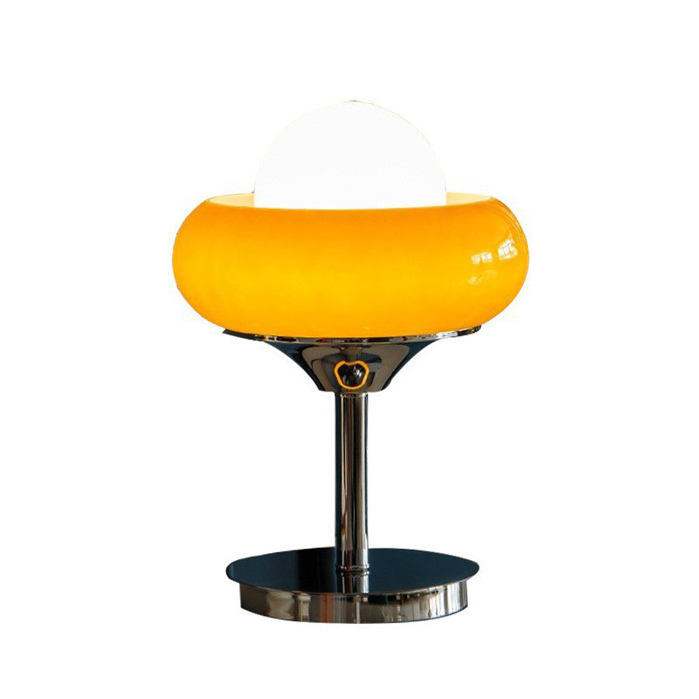 Vintage bauahus glas bordlampe