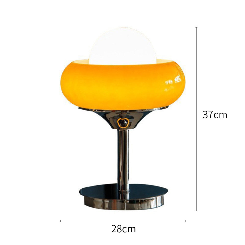 Vintage bauahus glas bordlampe
