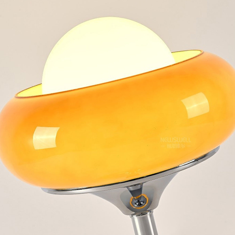 Vintage bauahus glas bordlampe