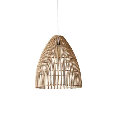 Wabi-sabi stil kreativ pendel i rattan i træ til køkkener