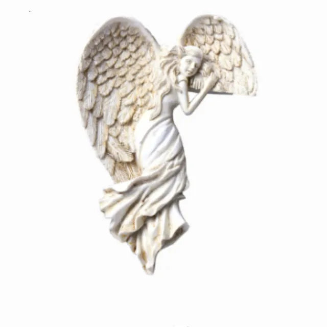 Angelglow - white winged angel decor