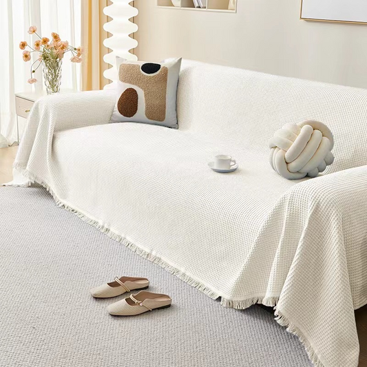 Luxurawrap sofa cover - blød, skridsikker beskyttelse af sofaen - geometrisk, kæledyrsvenligt betræk til sofaen