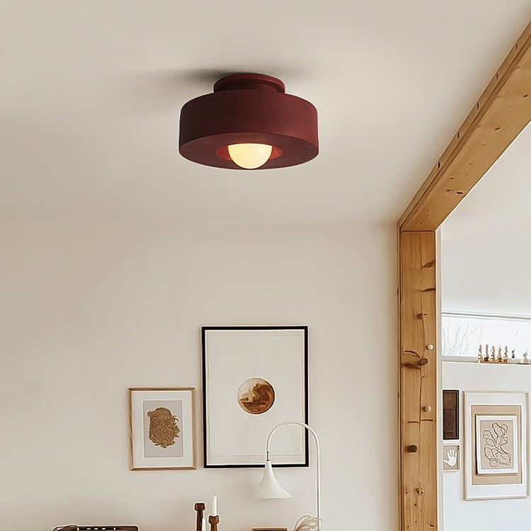 Vintaflash loftslampe - metallisk retro sort/hvid led-loftslampe