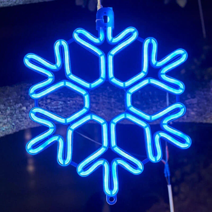Vandtæt led-lys med snefnug til jul