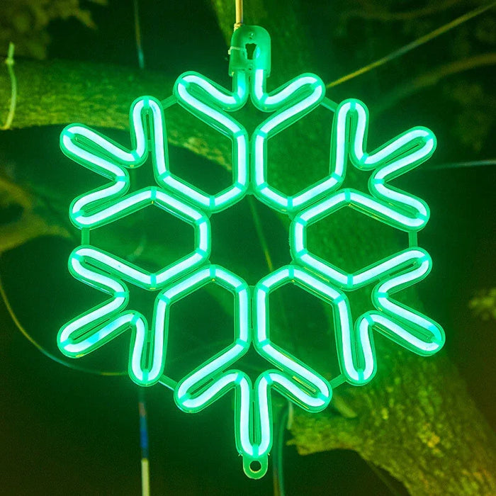 Vandtæt led-lys med snefnug til jul