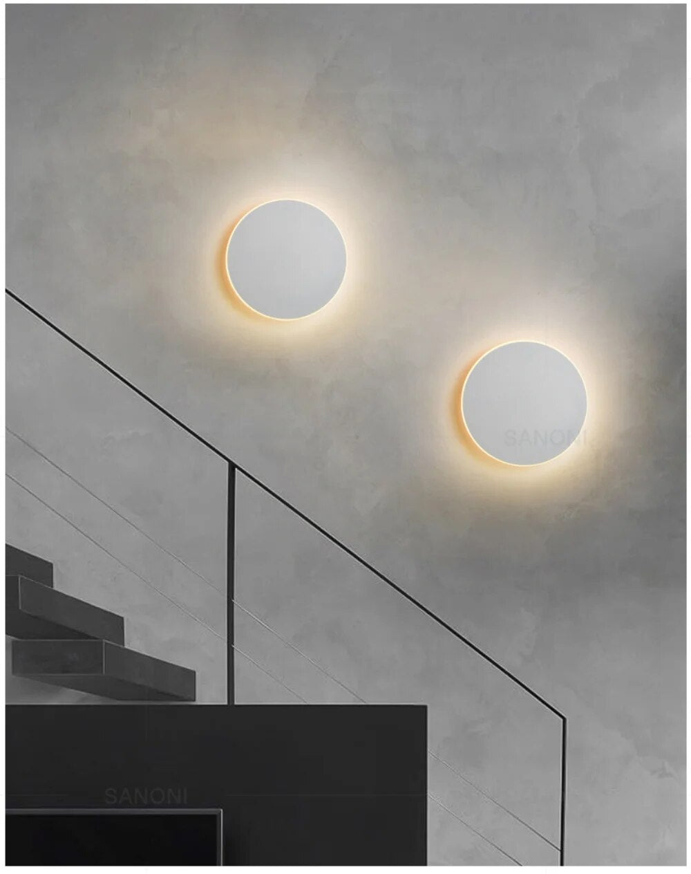 Sleeksphere - led-væglampe rund