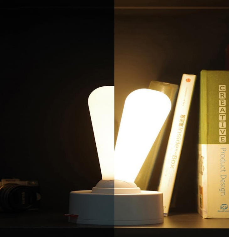 Retro-bordlampe med håndtagskontakt