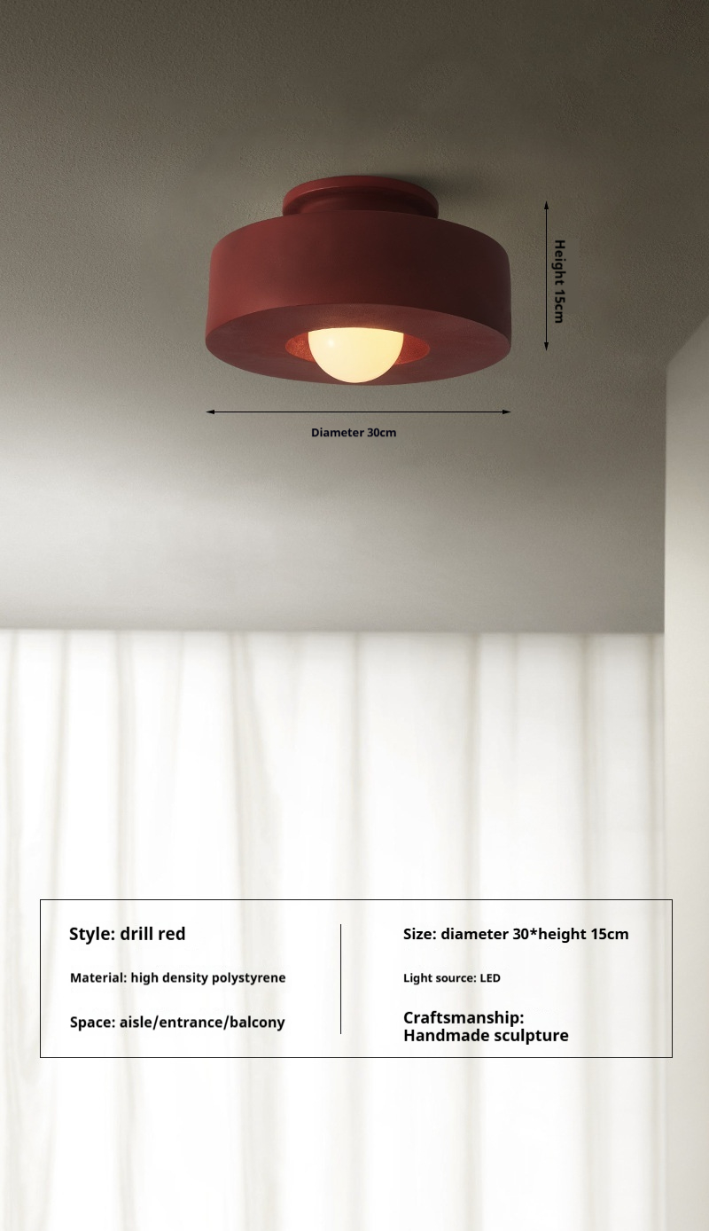 Vintaflash loftslampe - metallisk retro sort/hvid led-loftslampe