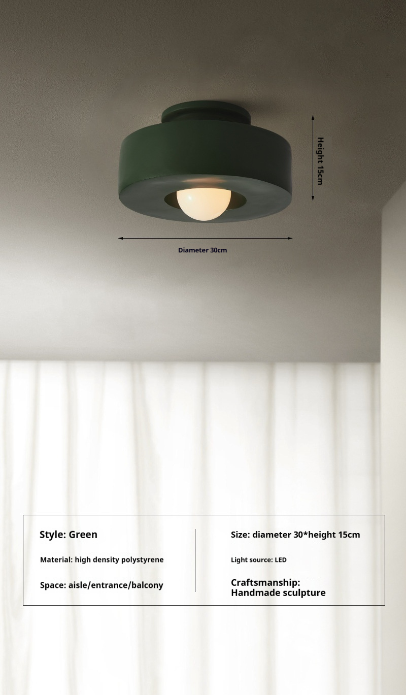 Vintaflash loftslampe - metallisk retro sort/hvid led-loftslampe