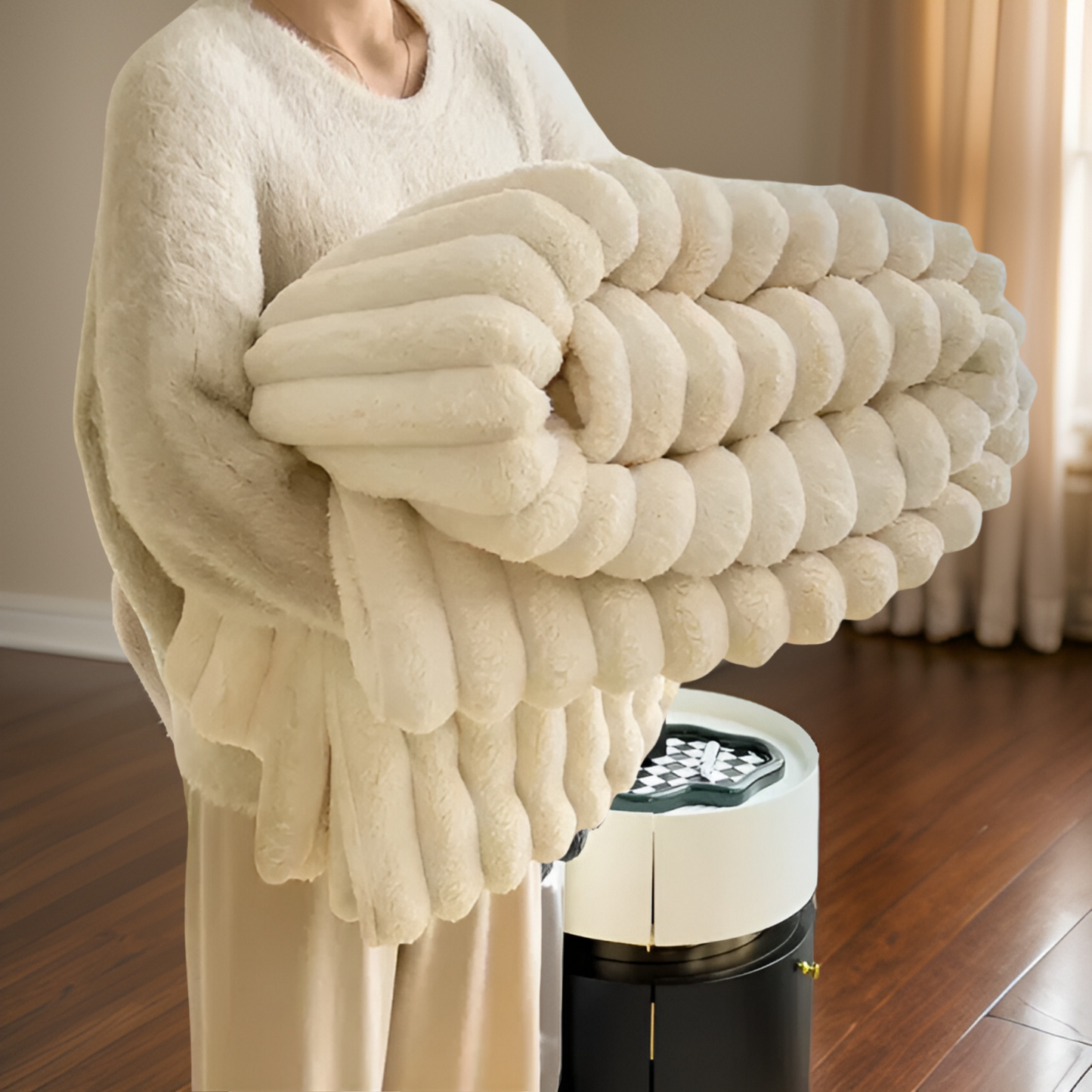 CozyBlanket - luxury plys fleece sofa tæppe - blødt, varmt og hyggeligt tæppe til sofa og stue